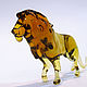 Interior stained glass sculpture - Brave lion. Figurines. In Glass. Online shopping on My Livemaster.  Фото №2