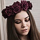 A wreath of roses color Marsala, Tiaras, Moscow,  Фото №1