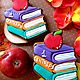 Стопка книг. Набор пряников. Машины Прянички (MCake). Интернет-магазин Ярмарка Мастеров.  Фото №2