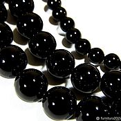 Материалы для творчества handmade. Livemaster - original item Agate black 8,10,12 mm smooth ball of 3 sizes. per piece. Handmade.
