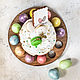 Easter egg and cake stand in natural color, Dish, Moscow,  Фото №1