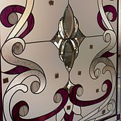 Для дома и интерьера handmade. Livemaster - original item Purple patterns. stained glass. English stained glass. Handmade.