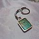 Charm keychain made of natural green turquoise in 925 silver. Key chain. marusjy. My Livemaster. Фото №5