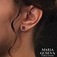Заказать Серьги пусеты с аметистом серебро 925 пробы. MARIA GUSEVA Fashion Jewelry. Ярмарка Мастеров. . Серьги-пусеты Фото №3