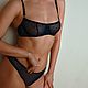 Синее белье из сетки. Комплекты белья. Yanovytska lingerie ( Богдана). Ярмарка Мастеров.  Фото №4