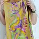 Batik scarf 'Griffins' ok 164H29, silk satin. Scarves. Handpainted silk by Ludmila Kuchina. My Livemaster. Фото №6