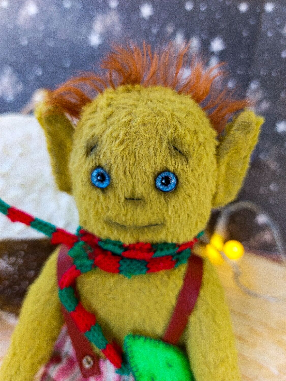 Кошки плюшевый эльф. Мишка Эльф Тедди.