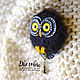 Black Owl brooch with lamp. Brooches. 2sovy. My Livemaster. Фото №4