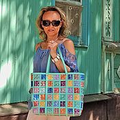 Сумки и аксессуары handmade. Livemaster - original item Kaleidoscope tote bag, tiffany, women`s summer bag, 176. Handmade.