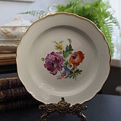 Винтаж handmade. Livemaster - original item Hand-painted plate, Meissen. Handmade.