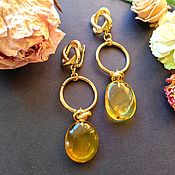 Украшения handmade. Livemaster - original item Earrings. amber. Handmade.