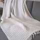 Вязаный плед.Плед ручной вязки 130×180 см. Пледы. Woolmood-store. Ярмарка Мастеров.  Фото №4