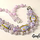 Short beads of amethyst, Necklace, Moscow,  Фото №1