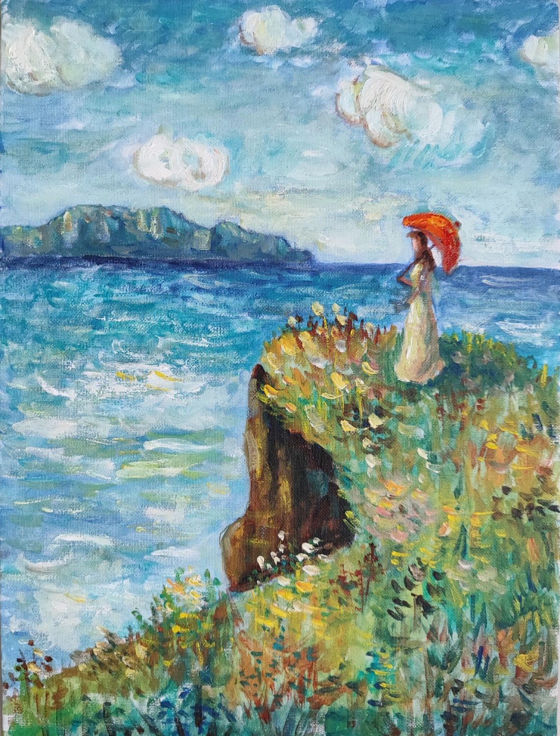 Картина в технике масляной живописи \"Летний день\" купить в интернет ...