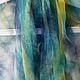 Scarf celadon,silk,175h110 cm,hand-painting. Scarves. arkensoie Silkyway. My Livemaster. Фото №5
