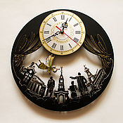 Для дома и интерьера handmade. Livemaster - original item Clock Night Mound, souvenir clock city on the wall. Handmade.