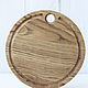 Round oak cutting Board. D 25cm. Color 'walnut'. Utensils. derevyannaya-masterskaya-yasen (yasen-wood). My Livemaster. Фото №5