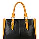 Order A bright bag made of genuine leather in black and orange colors. Butichok from N.. Livemaster. . Vintage bags Фото №3