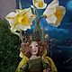Author's interior doll with daffodils. Interior doll. Uggla. My Livemaster. Фото №11