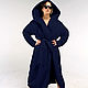 Long hooded down jacket ' Royal blue'. Down jackets. Evgeniya Petrik. Online shopping on My Livemaster.  Фото №2
