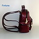 Leather backpack ' Small Burgundy'. Backpacks. Sergei. My Livemaster. Фото №5