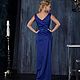 Evening dress, blue dress sleeveless. Dresses. Дизайнерские платья Valensia Atelier. My Livemaster. Фото №4
