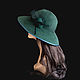 Velour women's hat 'Emerald Audrey'. Hats1. Novozhilova Hats. My Livemaster. Фото №5