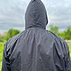 Плащ дождевик с капюшоном Черный стильный Легкий Лайт. Верхняя одежда мужская. 7х5byZuev (zuevraincoat). Ярмарка Мастеров.  Фото №5