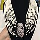 Order Exquisite leopard Necklace, pearls, black onyx, zircons, 24K. marusy-1 (Marusy-1). Livemaster. . Necklace Фото №3
