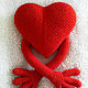 Heart with knitted handles. Interior elements. GALAtoys. My Livemaster. Фото №5