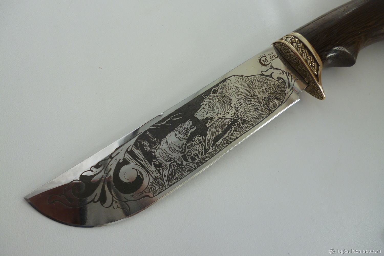 Knife'Varyag' wrought 95H18 engraved, Knives, Vyazniki,  Фото №1