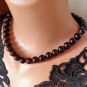 Работы для детей, handmade. Livemaster - original item beads: Garnet Beads Large Garnet Classic. Handmade.