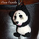 Key Chain Panda. Panda knitted. Stuffed Toys. Nina Rogacheva 'North toy'. My Livemaster. Фото №6