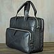 Order Men's business bag with laptop compartment 'Gektor'. DragonBags - Men's accessories. Livemaster. . Men\'s bag Фото №3