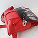Order Custom-painted leather backpack for Victoria. Inella-more leather bags/. Livemaster. . Backpacks Фото №3