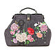 Middle bag 'rose Embroidery'. Valise. Pelle Volare. My Livemaster. Фото №4