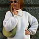 Базовый свитер белого (или молочного) цвета. Свитеры. Галина Коваленко. Ярмарка Мастеров.  Фото №8