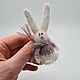 Fluffy bunny brooch OLAKRA. Brooches. olakra. Online shopping on My Livemaster.  Фото №2