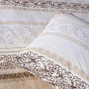 Для дома и интерьера handmade. Livemaster - original item Sheets: Double bed sheet, lux poplin and pillowcases. Handmade.