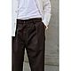 Брюки мужские из шерсти Twill Wool Farmer Pant Brown. Брюки мужские. VÄN Studio. Интернет-магазин Ярмарка Мастеров.  Фото №2