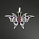 Pendant with natural ruby and amethysts 'Butterfly'. Pendants. geliar. Online shopping on My Livemaster.  Фото №2