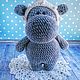 Plush knitted Hippo toy. Stuffed Toys. samacvetik. Online shopping on My Livemaster.  Фото №2