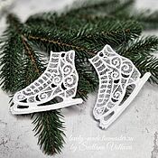 Сувениры и подарки handmade. Livemaster - original item Figure Skates. Christmas souvenir. Christmas decoration. Lace. Handmade.