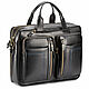 Leather business bag 'Maximilian' (black), Men\'s bag, St. Petersburg,  Фото №1