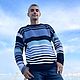 Заказать Вязаный свитер унисекс "Норвежское море "2. Toroyan Gayane. Ярмарка Мастеров. . Свитеры мужские Фото №3