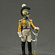  Napoleonic wars. Soldier 54 mm.Saxony.Officer, Military miniature, St. Petersburg,  Фото №1