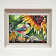 Framed Picture Sunflower Bird Oil Painting as a gift, Pictures, Samara,  Фото №1