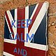 Картина деревянная Британский флаг. Слова. Los'-Studio. Ярмарка Мастеров.  Фото №4