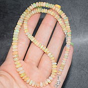 Работы для детей, ручной работы. Ярмарка Мастеров - ручная работа 925 Sterling silver. Ethiopian fire opal beads with cut. Handmade.