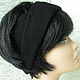 Headband black Italian merino. Bandage. Irina-snudy,hoods,gloves (gorodmasterov). Online shopping on My Livemaster.  Фото №2